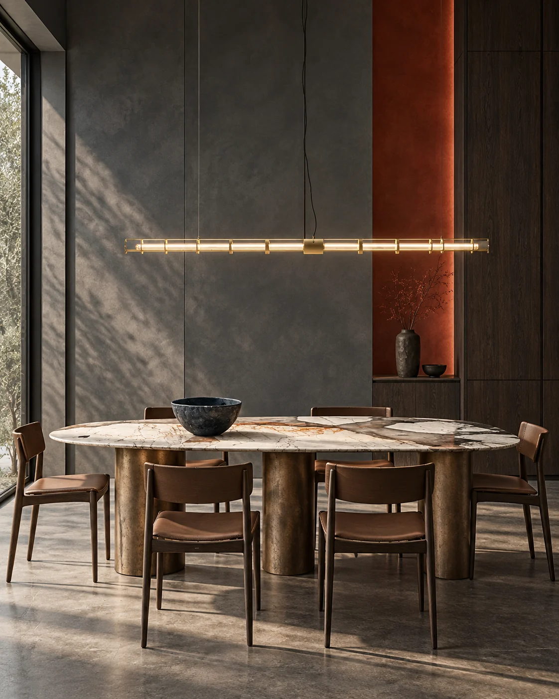 Architectural dining space in the MAVORA editorial collection