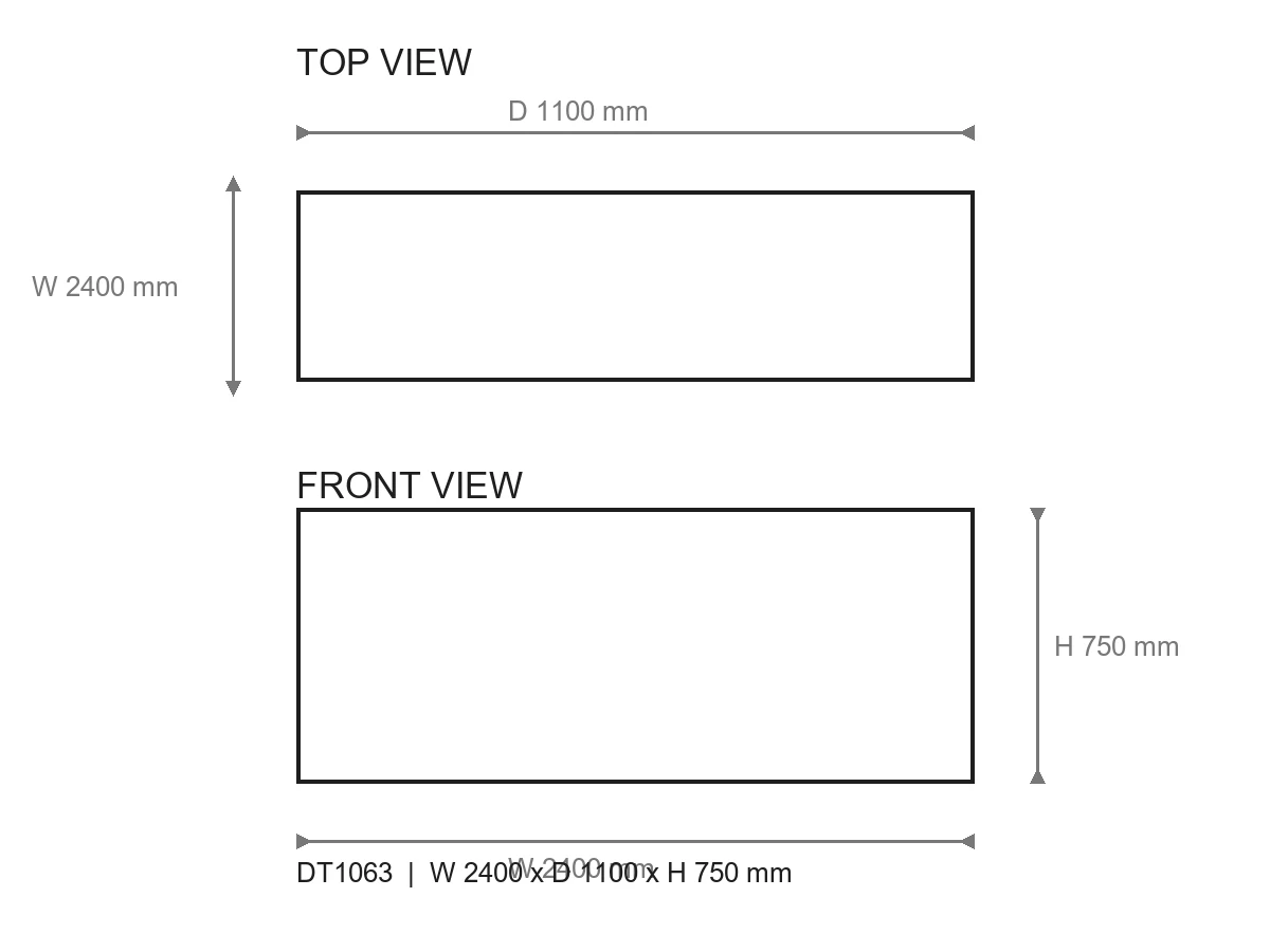 DT1063 Dining Table dimensions thumbnail