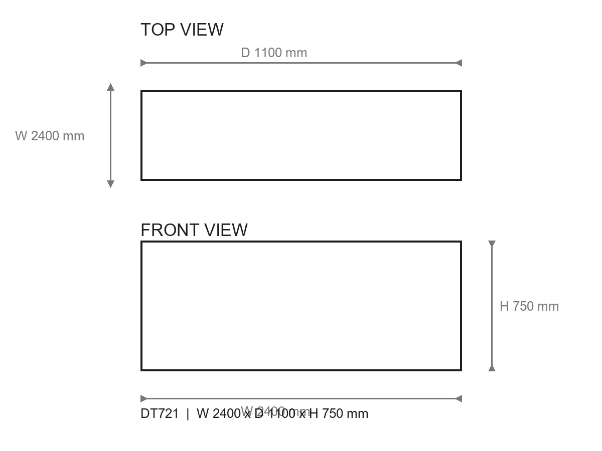 DT721 Dining Table dimensions thumbnail